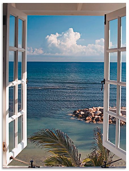 Artland Wandbild "Fenster zum Paradies" Fensterblick 1 Stk. tlg. als Alubil günstig online kaufen