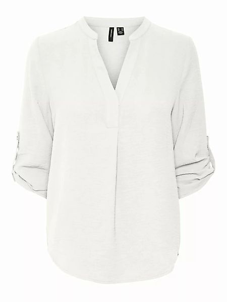 VERO MODA Fold-up Bluse Mit 3/4 Ärmeln Damen White günstig online kaufen