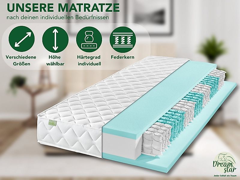 Taschenfederkernmatratze Ergo Flex, 7-Zonen Federkernmatratze, ergonomische günstig online kaufen