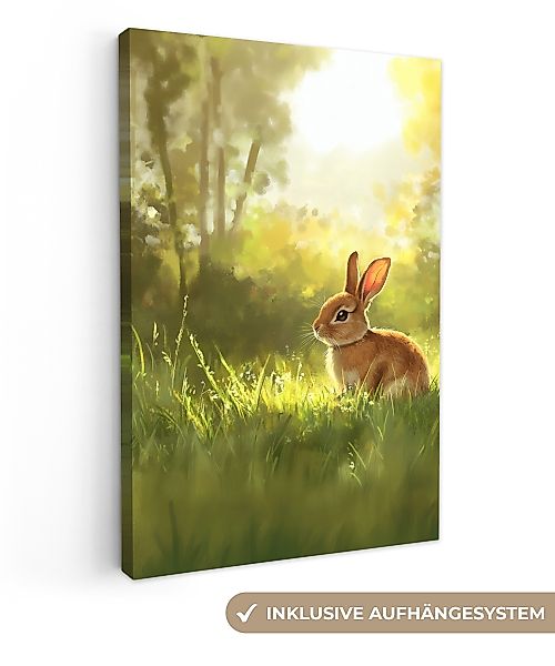 OneMillionCanvasses® Leinwandbild Kaninchen - Sonnenlicht - günstig online kaufen