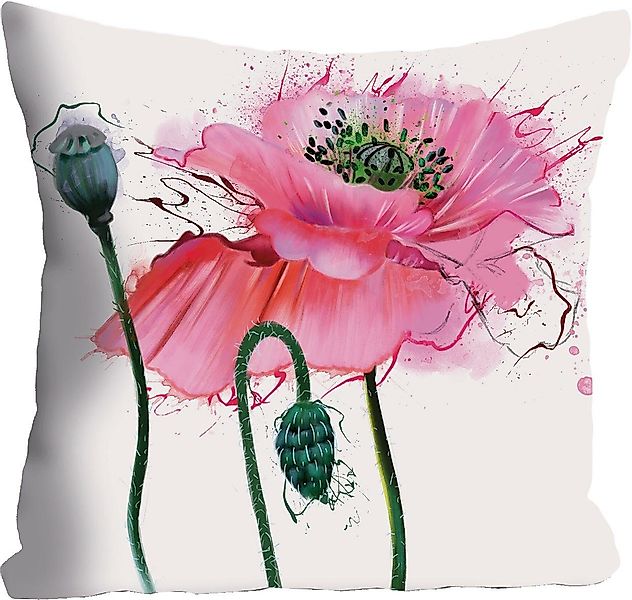 queence Dekokissen Blume, Kissenhülle ohne Füllung, günstig online kaufen