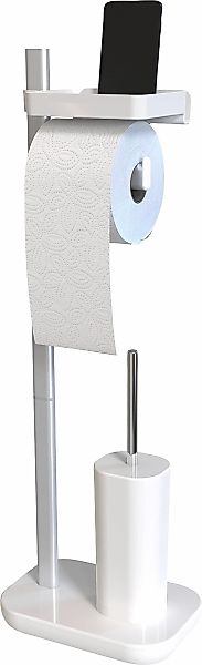 Bischof WC-Garnitur "Stena" aus Aluminium  Kunststoff mit Ablageschale, 9 x günstig online kaufen