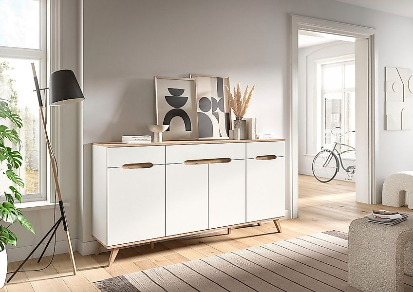 Home affaire Sideboard Alesund, Breite 185 cm, 4 Türen, 1 Schubkasten, koni günstig online kaufen