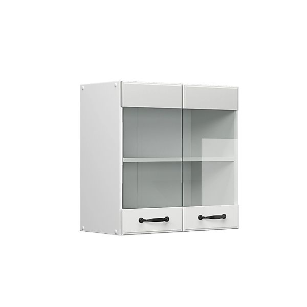 Vicco Küchenglasschrank R-Line Glashängeschrank Weiß Landhaus/Weiß 60 cm günstig online kaufen