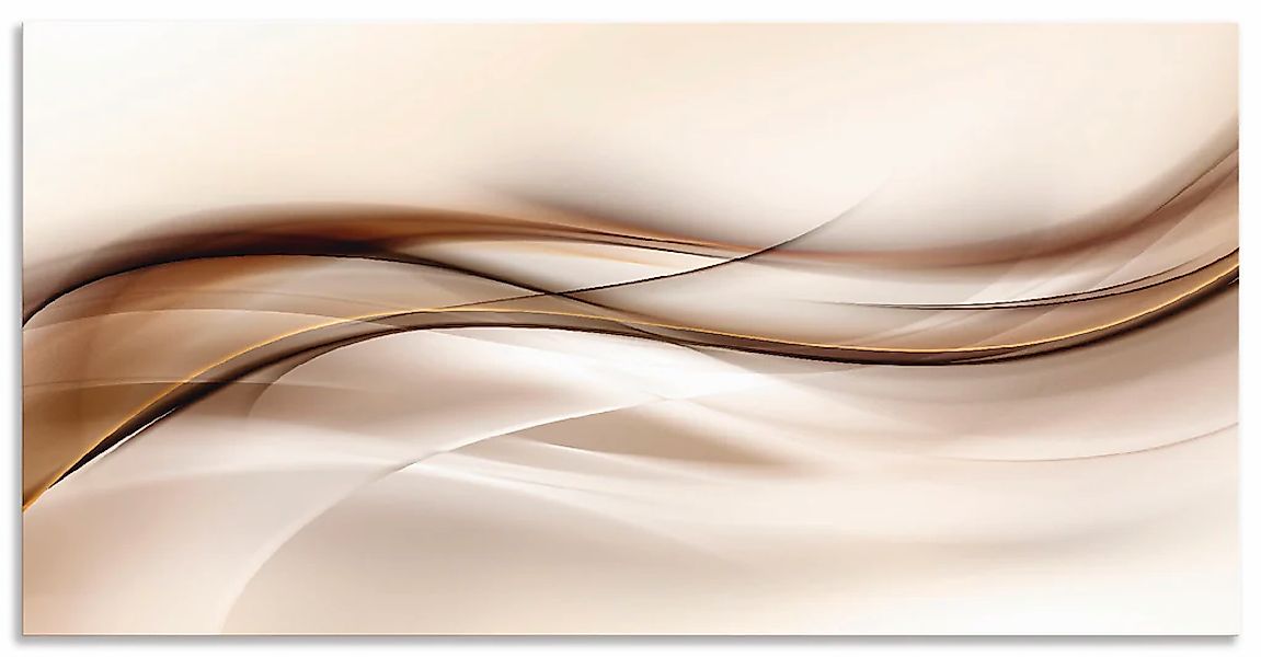 Artland Küchenrückwand "Braune abstrakte Welle" Alu Spritzschutz mit Klebeb günstig online kaufen