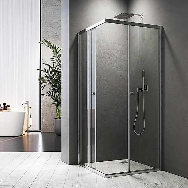 Boromal Eckdusche 80x80 90x90 Duschkabine H:185cm günstig online kaufen