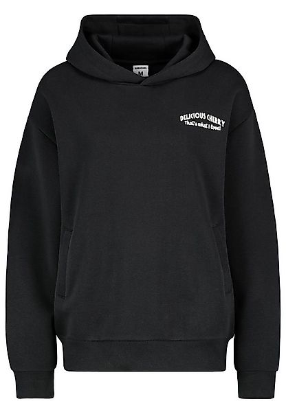 SUBLEVEL Hoodie Mit abgesetzten Schultern und Apfel-Zitronen-Print Schriftz günstig online kaufen