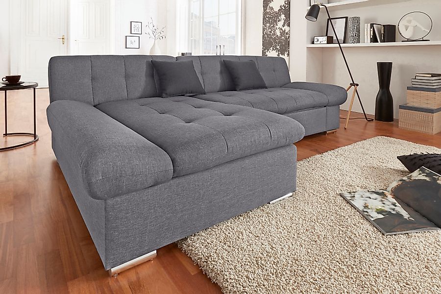 TRENDMANUFAKTUR Ecksofa »Reggae II, moderne Optik, Armteilverstellung, B/T günstig online kaufen