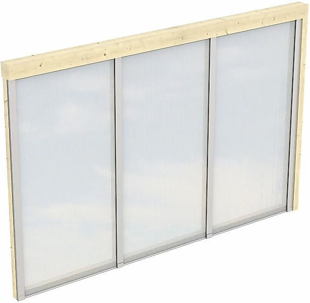 Skanholz Carport-Seitenwand m. Polycarbonat, Wandanbau günstig online kaufen