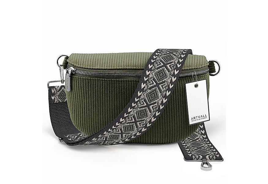 ARTVALL Umhängetasche Cord Handtasche Brusttasche Crossbody Bag Olivgrün (T günstig online kaufen