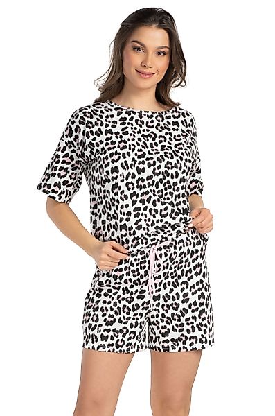 Mademoiselle Sommeil Shorty Schlafanzug mit Allover günstig online kaufen
