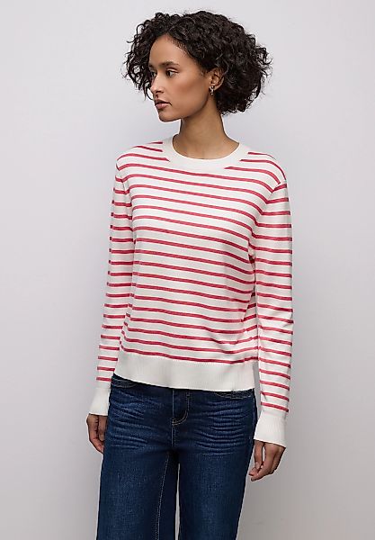 STREET ONE Rundhalspullover im Streifendesign günstig online kaufen