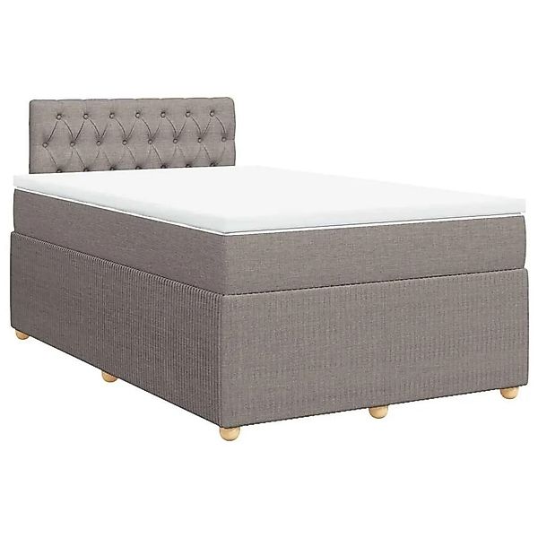 vidaXL Boxspringbett mit Matratze Taupe 120x190 cm Stoff 3289706 günstig online kaufen