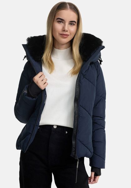 Marikoo Winterjacke "Simaraa" mit abnehmbarem Kunstfellkragen günstig online kaufen