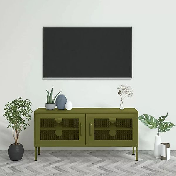 vidaXL TV-Schrank TV-Schrank Olivgrün 105x35x50 cm günstig online kaufen