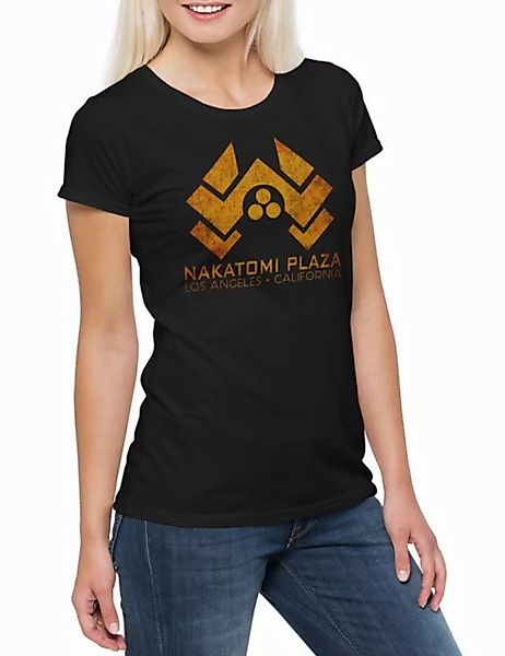 Urban Backwoods Print-Shirt Nakatomi Plaza Sign Damen T-Shirt Shirt Stirb S günstig online kaufen