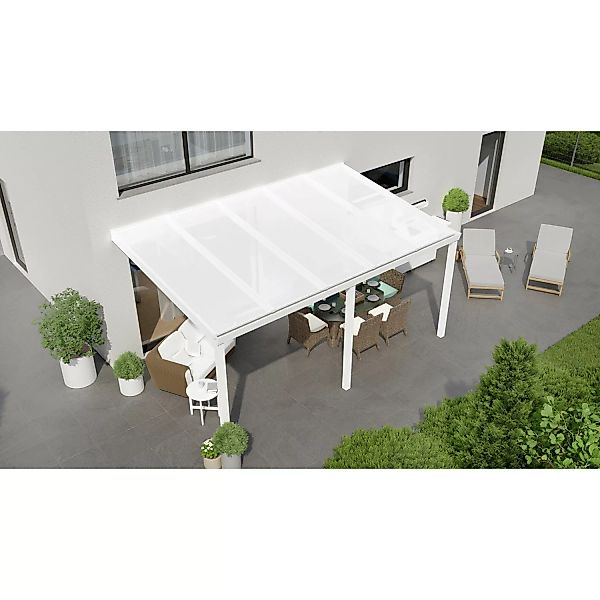 Terrassenüberdachung Professional 500 cm x 300 cm Weiß PC Opal günstig online kaufen