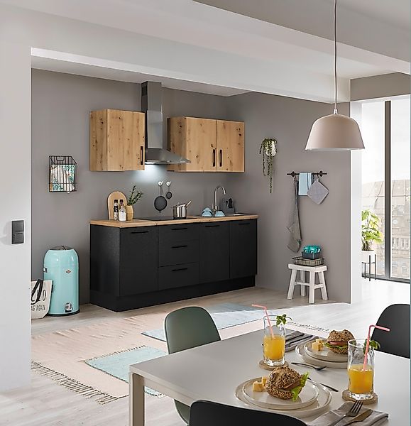 BASIC by Balculina Küchenzeile »Turin« Breite 210 cm, ohne E-Geräte, mit So günstig online kaufen