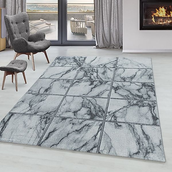 SIMPEX24 Designteppich Marmor Design, Rechteckig, Höhe: günstig online kaufen