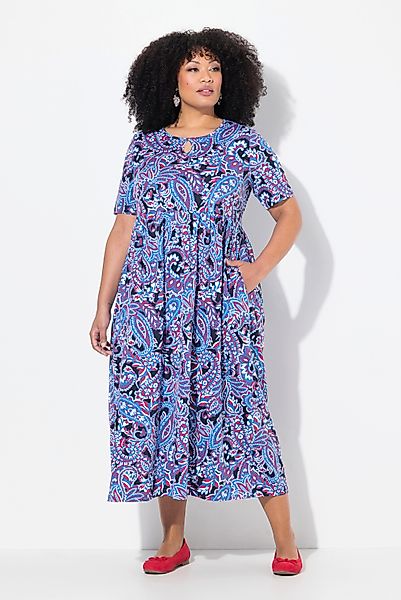 Ulla Popken Maxikleid Maxikleid A-Linie Rundhals günstig online kaufen