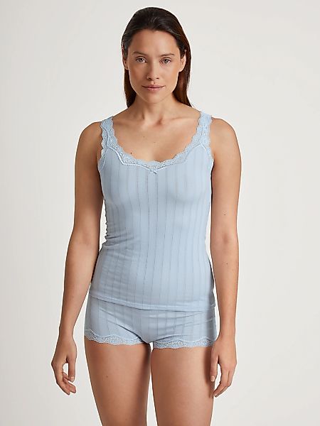 CALIDA Tanktop "Etude Toujours", zarte Spitze, Nadelstreifen-Design, Cotton günstig online kaufen