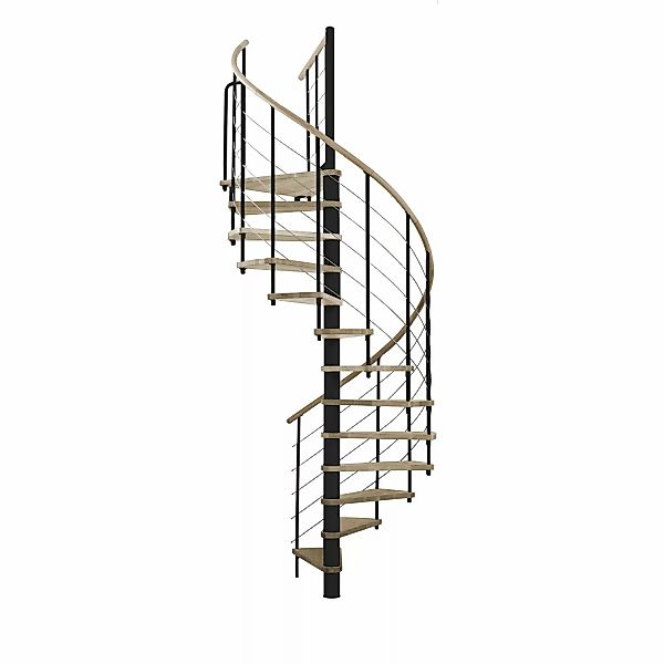 Minka Spindeltreppe Venezia Eiche Schwarz 160 cm günstig online kaufen