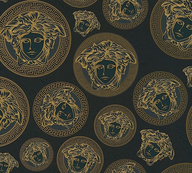 Versace Vliestapete Wallpaper Versace 5 Medusakopf, günstig online kaufen
