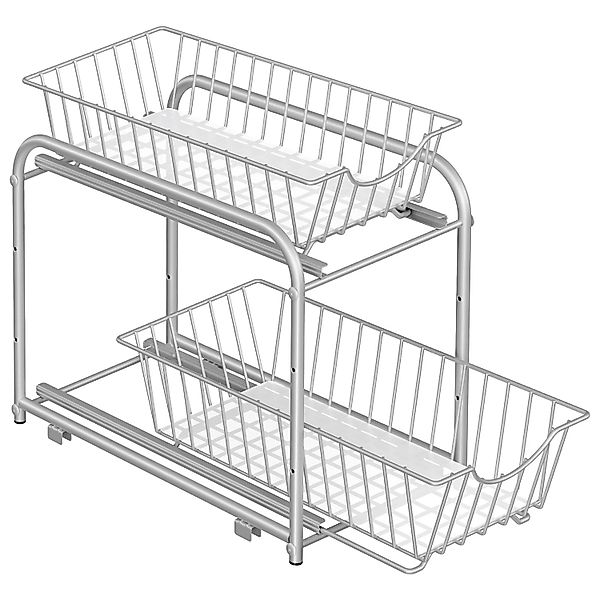 Songmics Küchen-Organizer Patalla mit 2 Metallkörben Grau günstig online kaufen