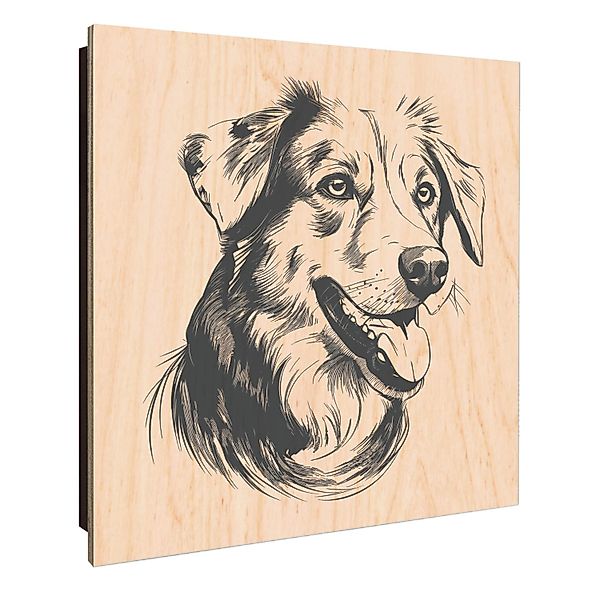 Banjado Schlüsselkasten Holz 30x30cm Schwarz Scharnier Rechts 50 Haken Desi günstig online kaufen