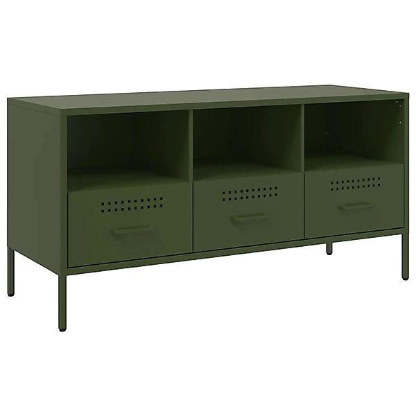 vidaXL TV-Schrank Olivgrün 100,5x39x50,5 cm Stahl 843040 günstig online kaufen