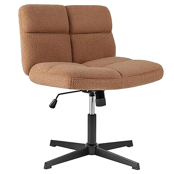 Costway Schneidersitz Stuhl Drehstuhl Ohne Armlehnen Modern Braun günstig online kaufen