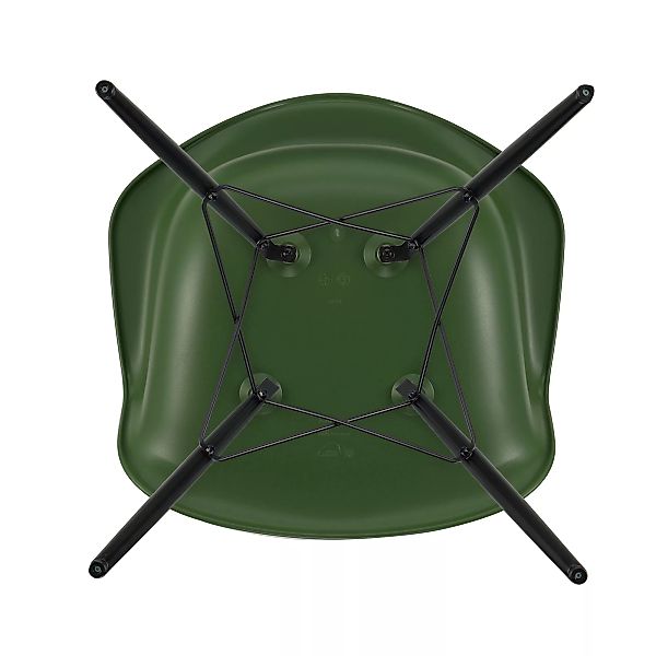 Vitra - Eames Plastic Armchair DAW Gestell Ahorn schwarz - forest/Sitzschal günstig online kaufen