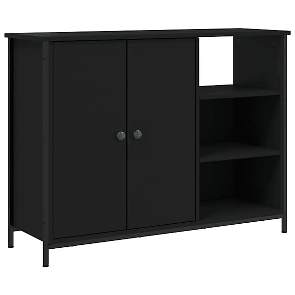 vidaXL Sideboard Schwarz 100x33x75 cm Holzwerkstoff 835549 günstig online kaufen