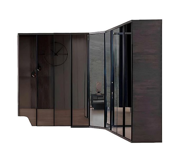 JVmoebel Kleiderschrank Dunkelgrauer Eckkleiderschank Schlafzimmer Designer günstig online kaufen