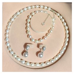ibettertec Perlenketten-Set Perlenkette 8-9mm Süßwasserperlen Pearls günstig online kaufen