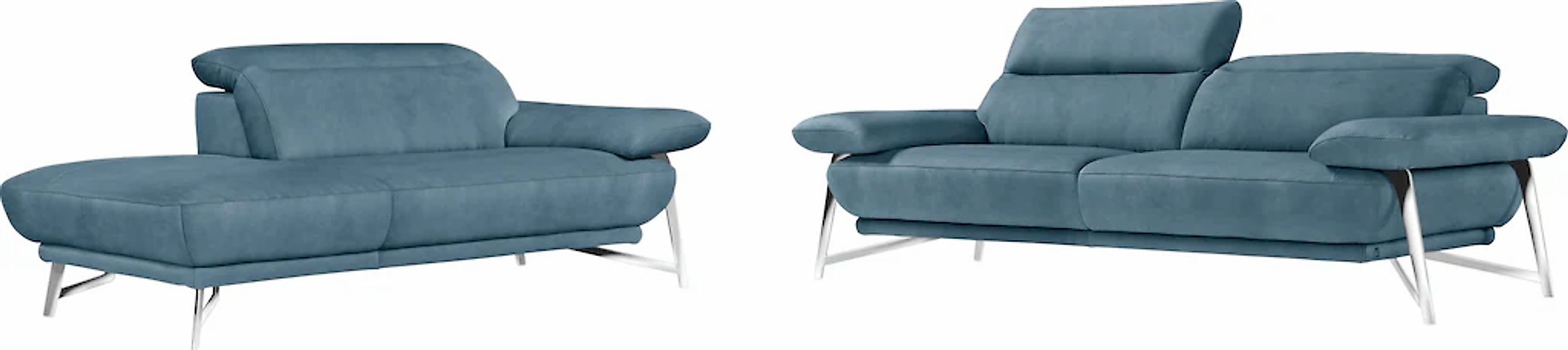 Egoitaliano Sofa "Anais, erstklassiger Sitzkomfort, Fußfarbe chrom" Set, Ko günstig online kaufen