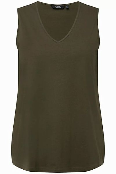 Ulla Popken Longtop Top Classic V-Ausschnitt ärmellos günstig online kaufen