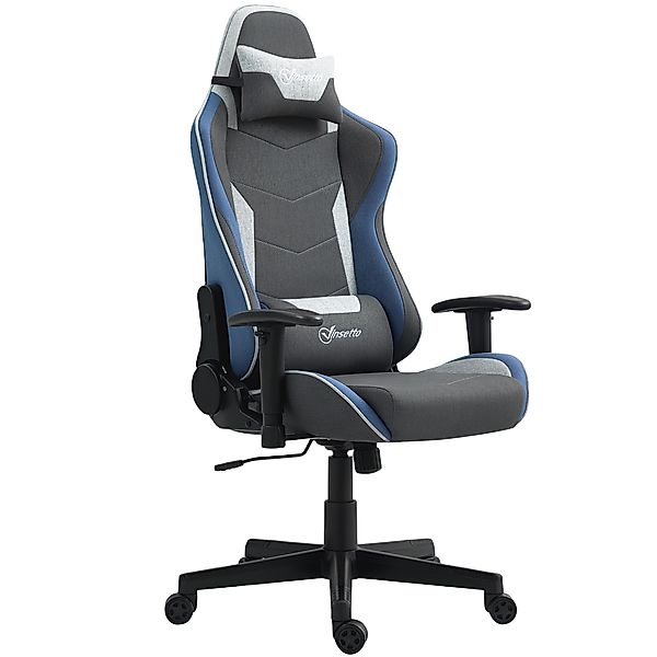 Vinsetto Ergonomischer Gaming-Stuhl mit Armlehnen, Kopfstütze und Höhenvers günstig online kaufen