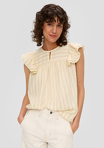 s.Oliver Kurzarmbluse Gemusterte Bluse im Relaxed günstig online kaufen