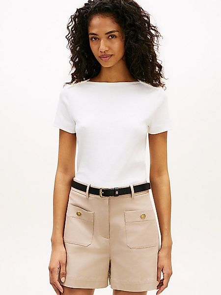 Tommy Hilfiger Kurzarmshirt GOLD BUTTON SLIM SS TEE günstig online kaufen