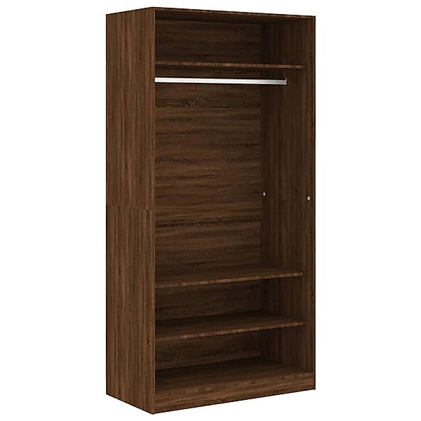 Vidaxl Kleiderschrank Braun Eiche-optik 100x50x200 Cm Holzwerkstoff günstig online kaufen