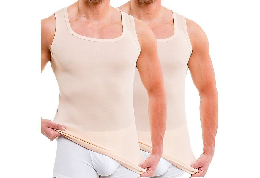 HERMKO Unterhemd 16025 (Pack, 2er) Baumwolle/Modal Tank Top breite Träger s günstig online kaufen