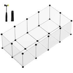 SONGMICS Kleintierkäfig, L-XXL, Freigehege, mit Bodenplatten, günstig online kaufen