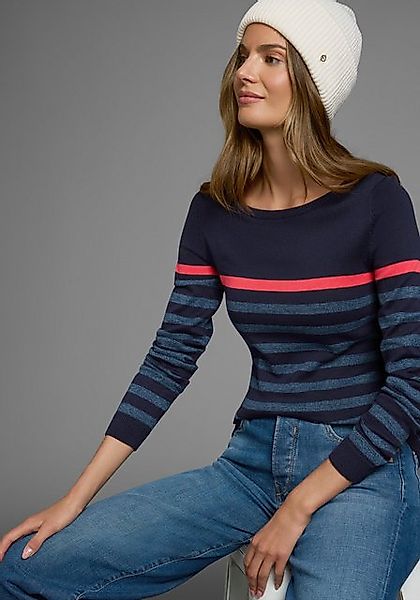 AJC Streifenpullover mit modischen Kontraststreifen günstig online kaufen