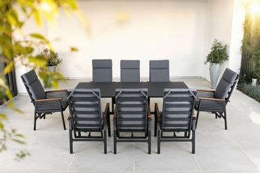 KONIFERA Garten-Essgruppe "Edessa Komfort" Set, 8x Stuhl mit Rückenverstell günstig online kaufen