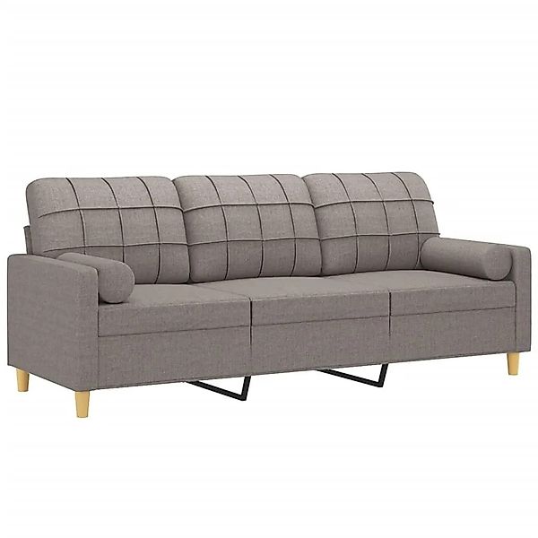 vidaXL 3-Sitzer-Sofa mit Zierkissen Taupe 180 cm Stoff 3200797 günstig online kaufen