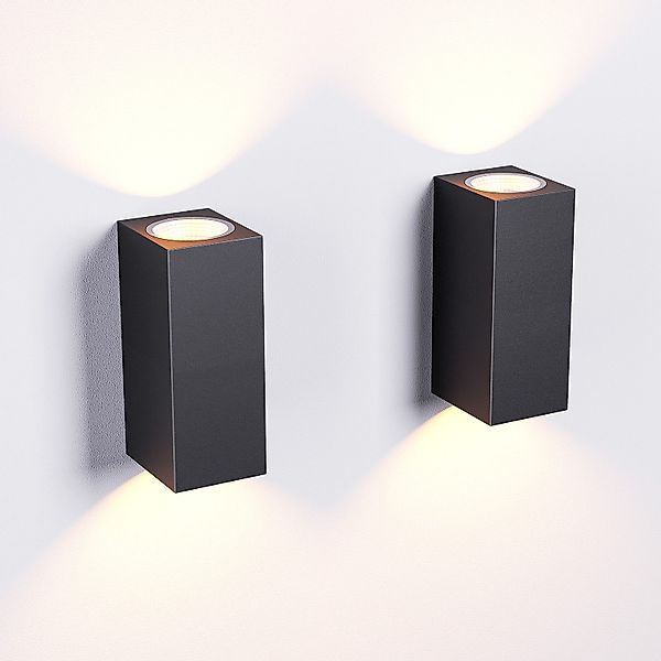 LETGOSPT Wandleuchte Aussen Schwarz Wandlampe Wandlampe günstig online kaufen