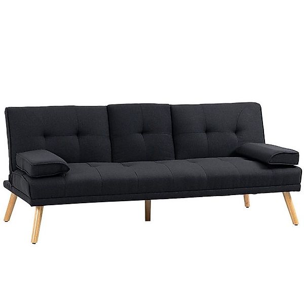 HOMCOM Schlafsofa mit Klappbarem Tisch, Becherhalter, günstig online kaufen
