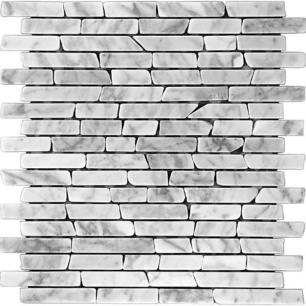 Marmormosaik Carrara White Slim Brick 28,5 cm x 30,5 cm günstig online kaufen
