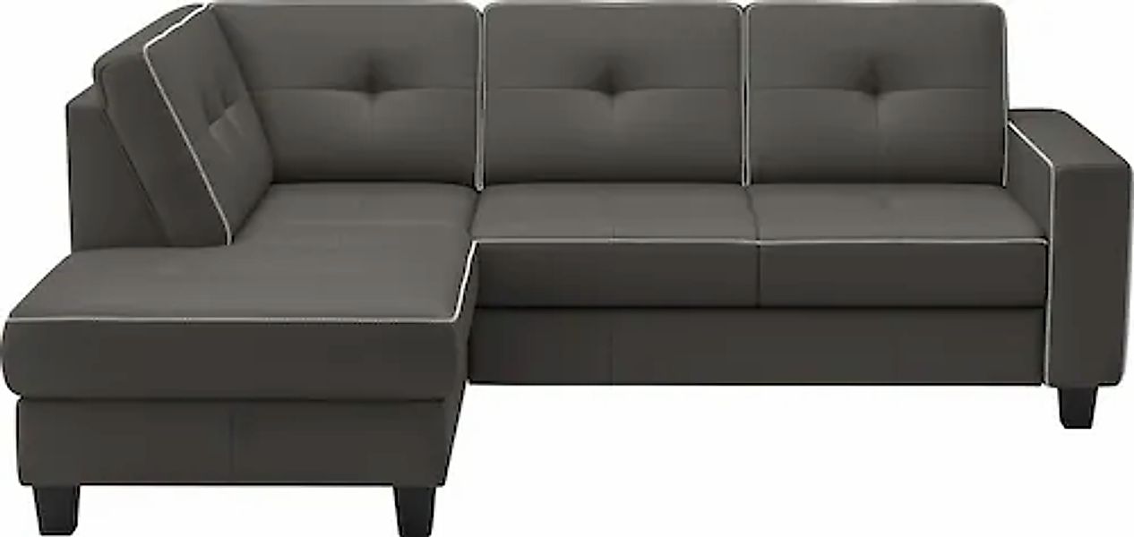 Places of Style Ecksofa »Varese«, wahlweise mit Bettfunktion und Bettkasten günstig online kaufen